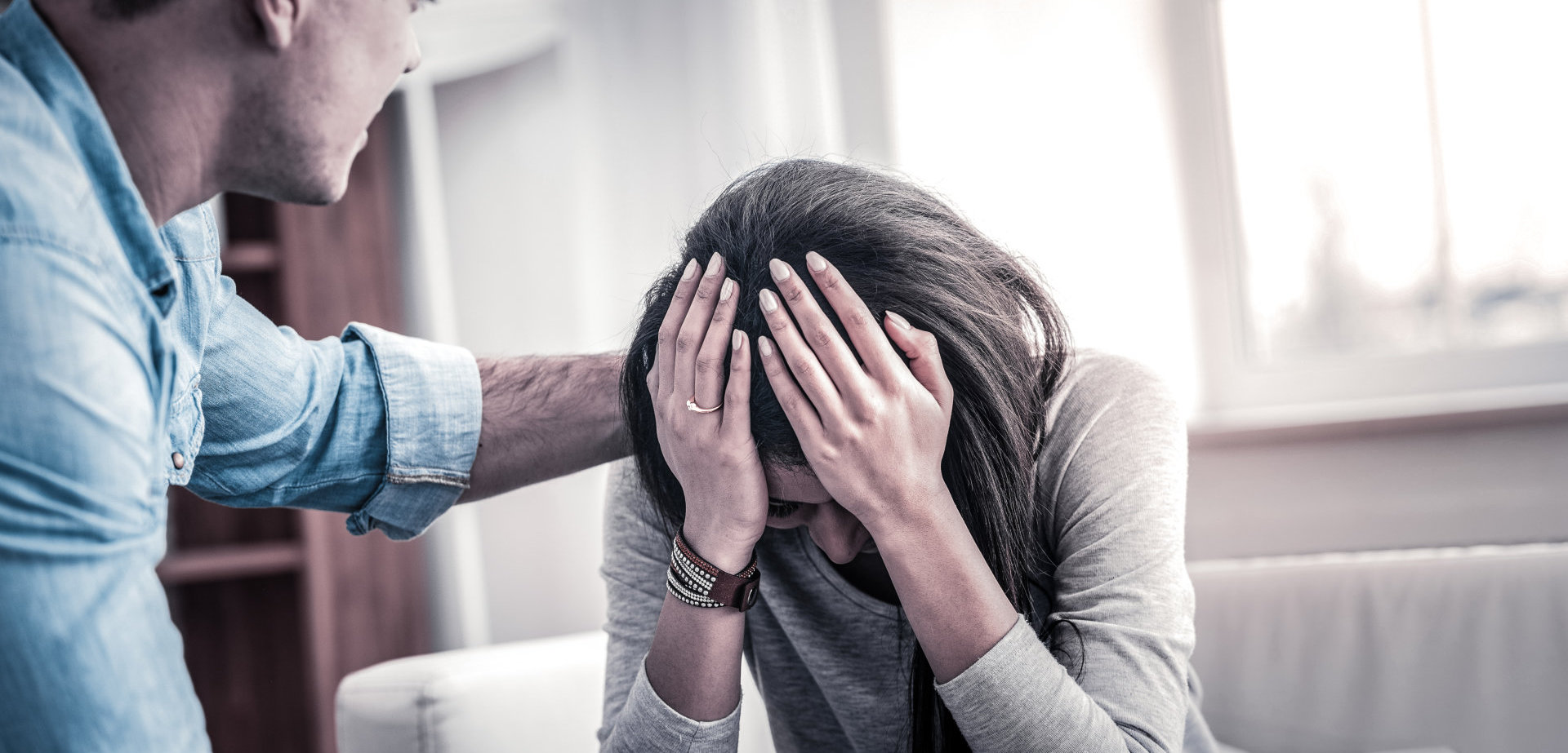 psychologist comforting the patient